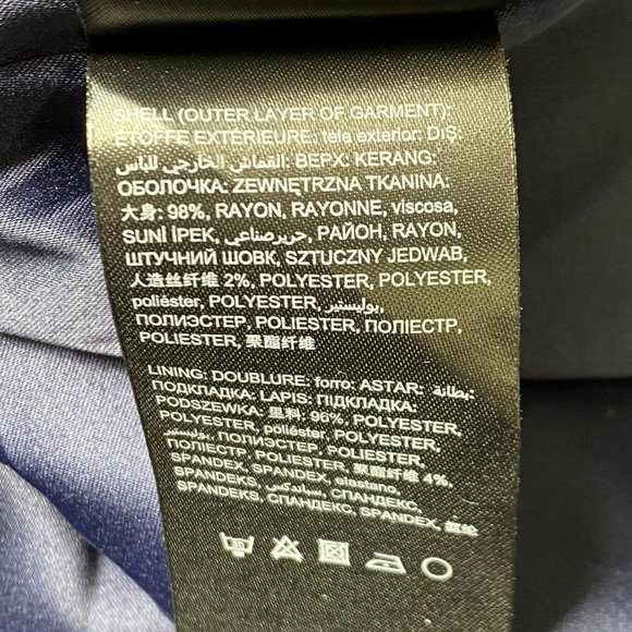 BEBE Navy Plaid One Shoulder Mini Dress NWT - Picture 12 of 12